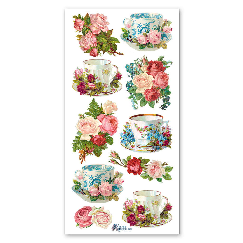 Shabby Chic Floral Stickers – Sticker Planet