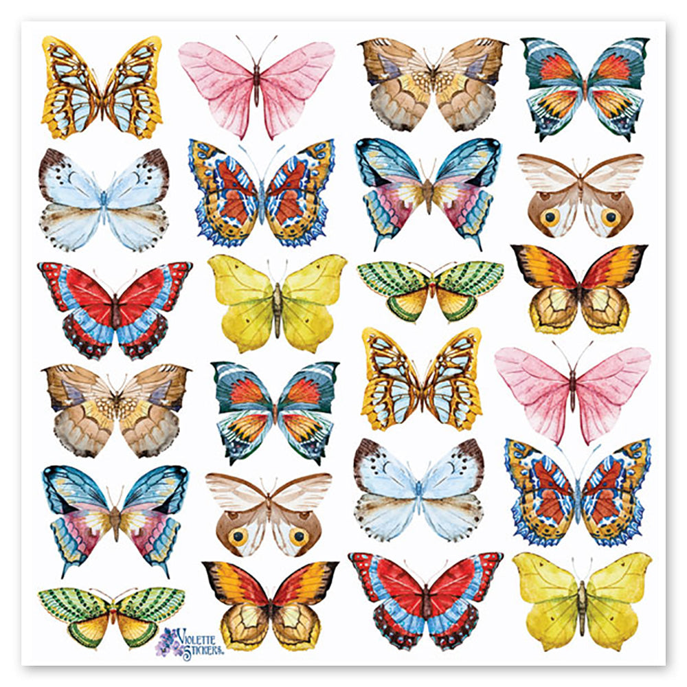 Butterfly (version 2) - Vinyl Decal Sticker - 11.75 x 9 - Skipper Moth  Tattoo - Minglewood Trading