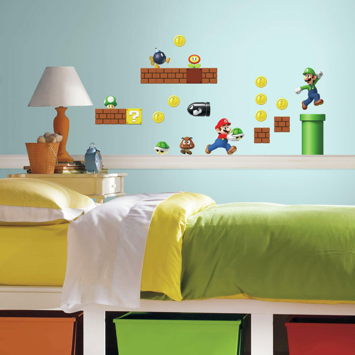 Nintendo Super Mario Bros. Build A Scene Wall Decals