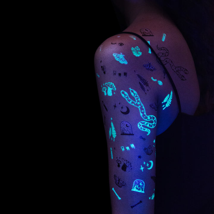 The Curiosities Glow-in-the-Dark Tattly Tattoos Sheets