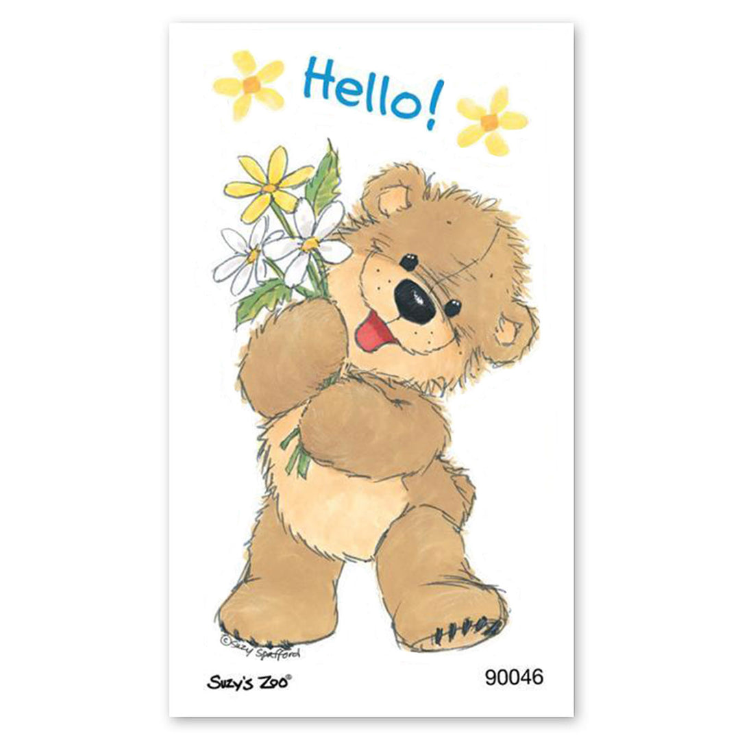 Hello Bear With Flowers