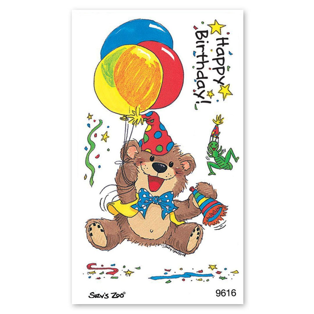 Birthday Bear With Balloons