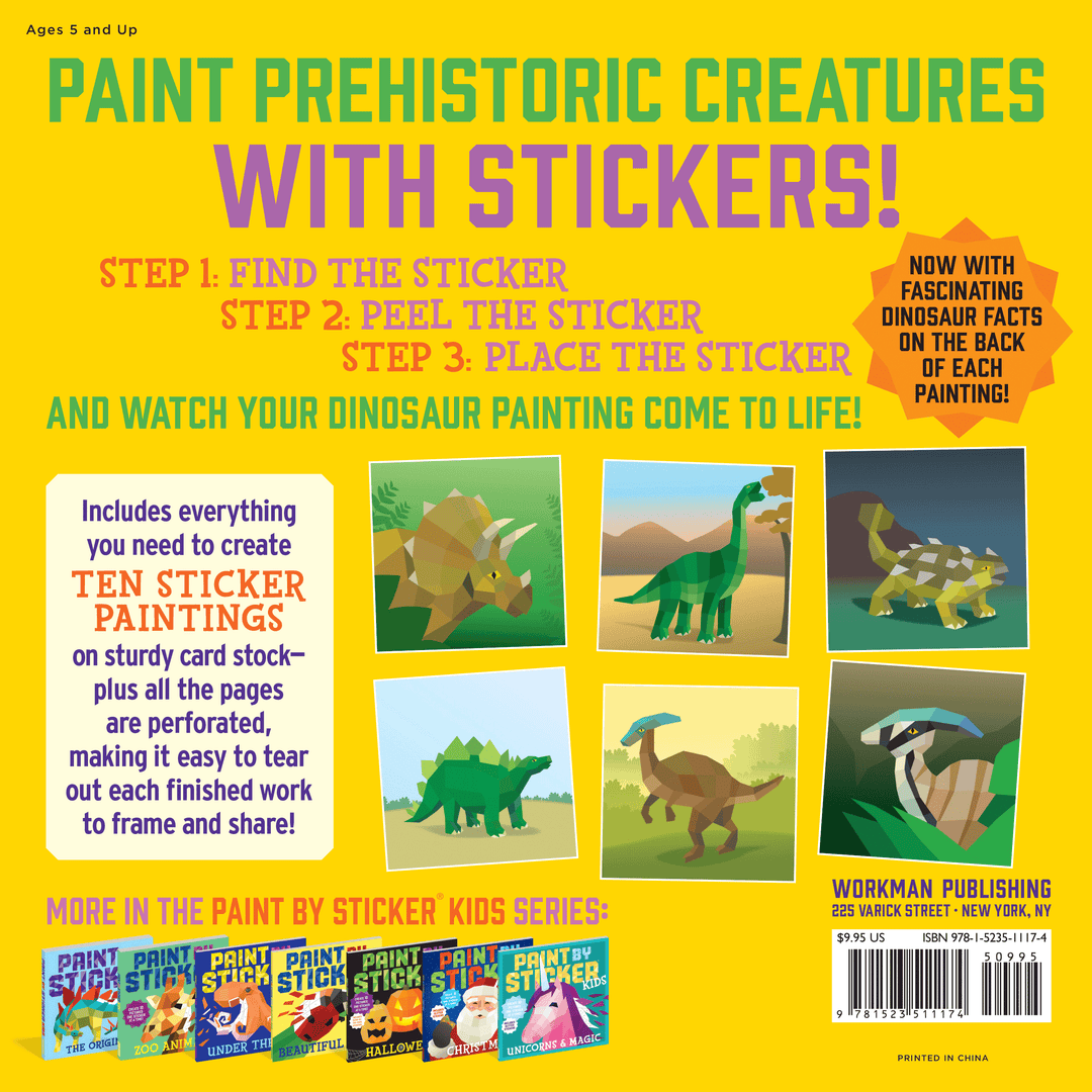 Dinosaurs Paint By Sticker Book