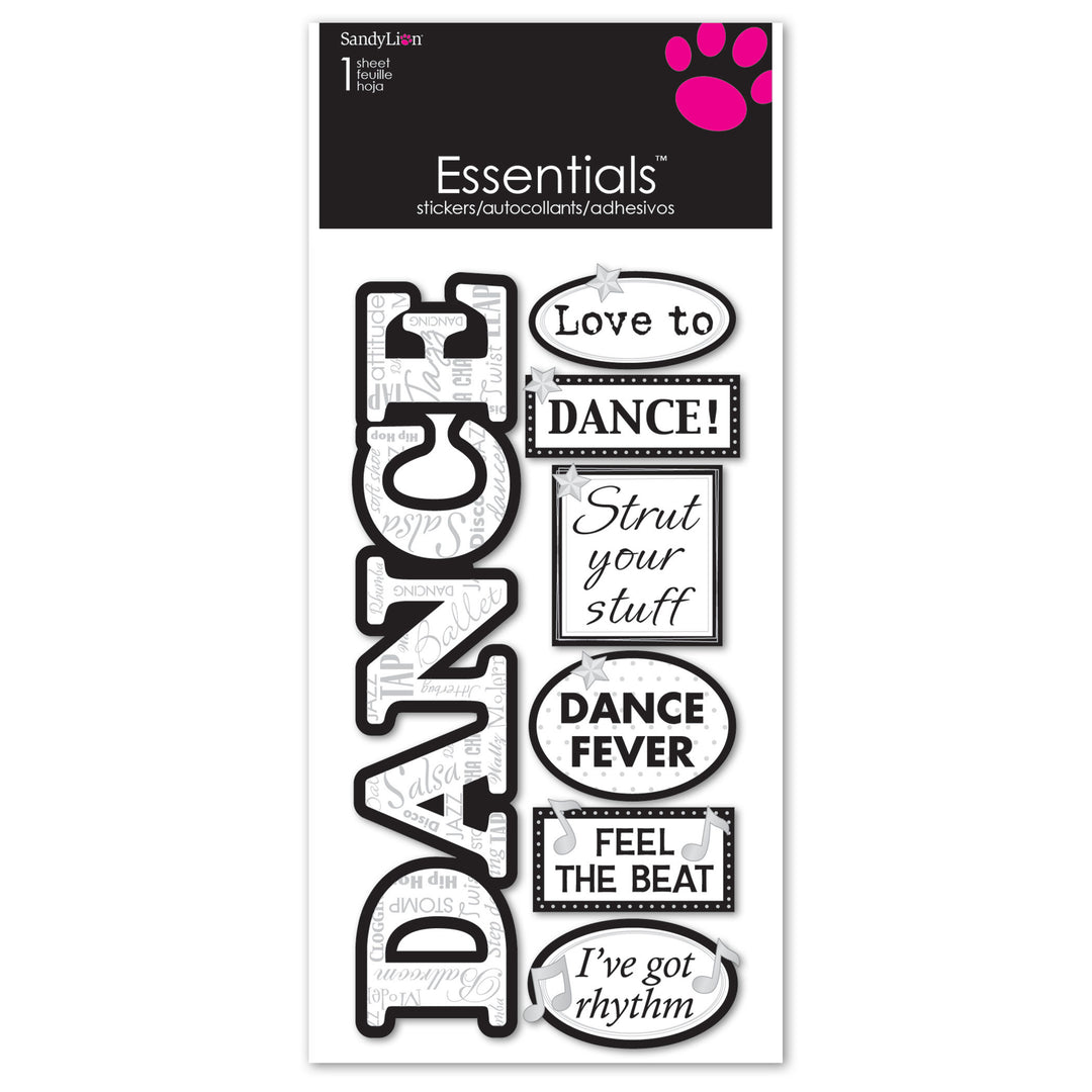Dance Essentials Dimensional Stickers