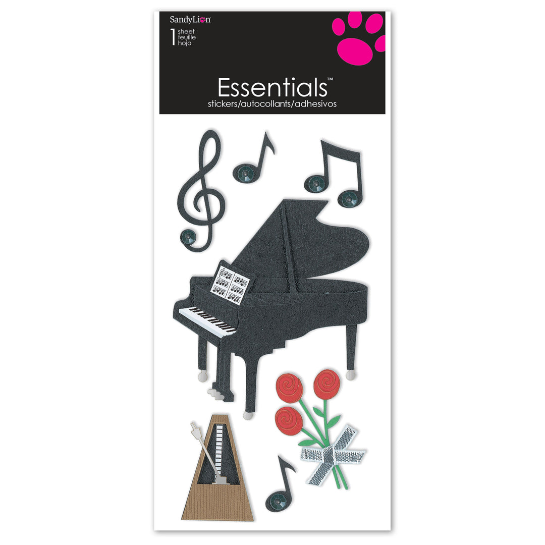 Piano Essentials Dimensional Stickers