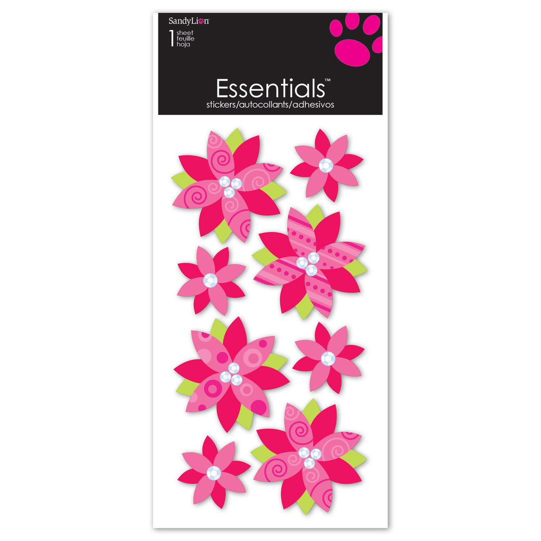 Poinsettias Essentials Dimensional Stickers