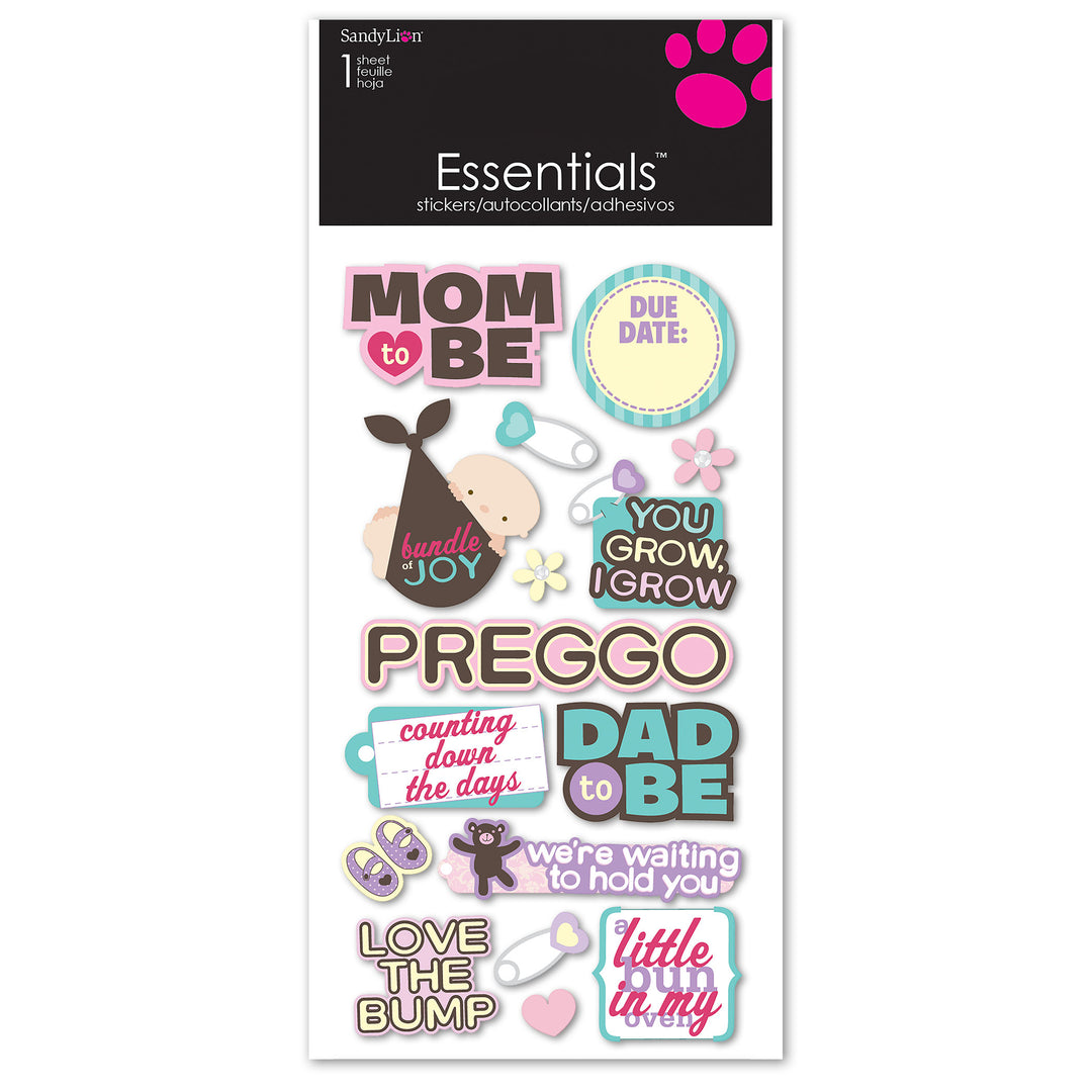 Mom & Dad To Be Essentials Dimensional Stickers