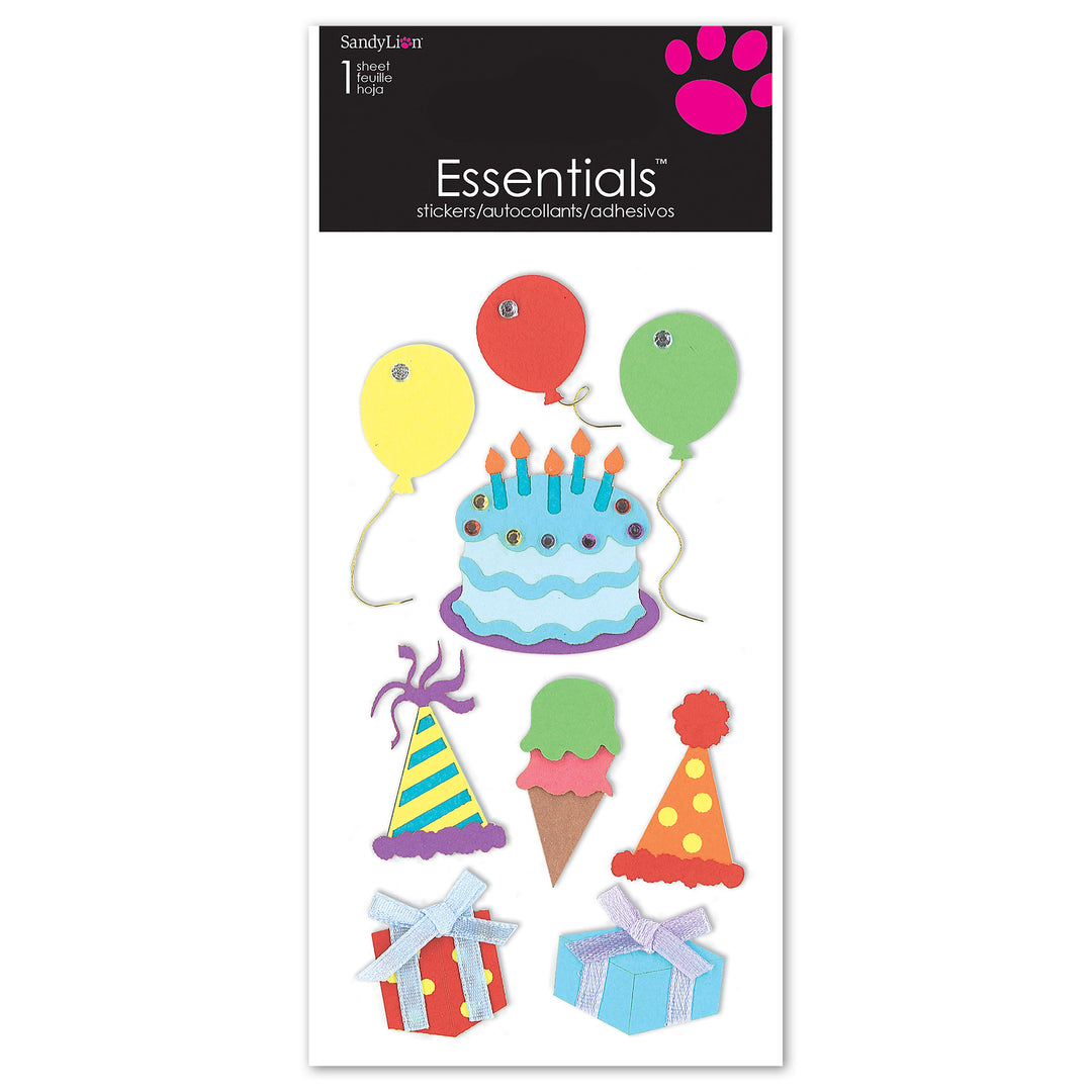 Birthday Boy Essentials Dimensional Stickers