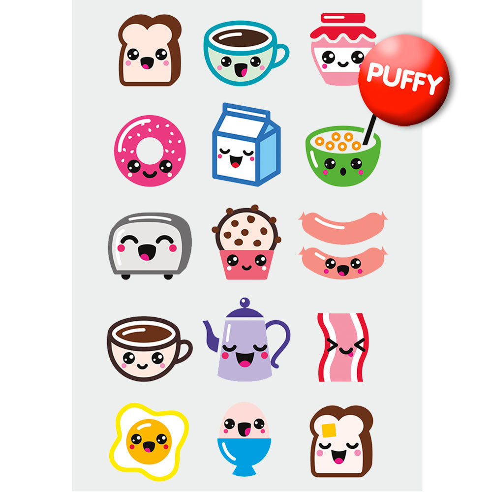 Food Fun Puffy Stickers