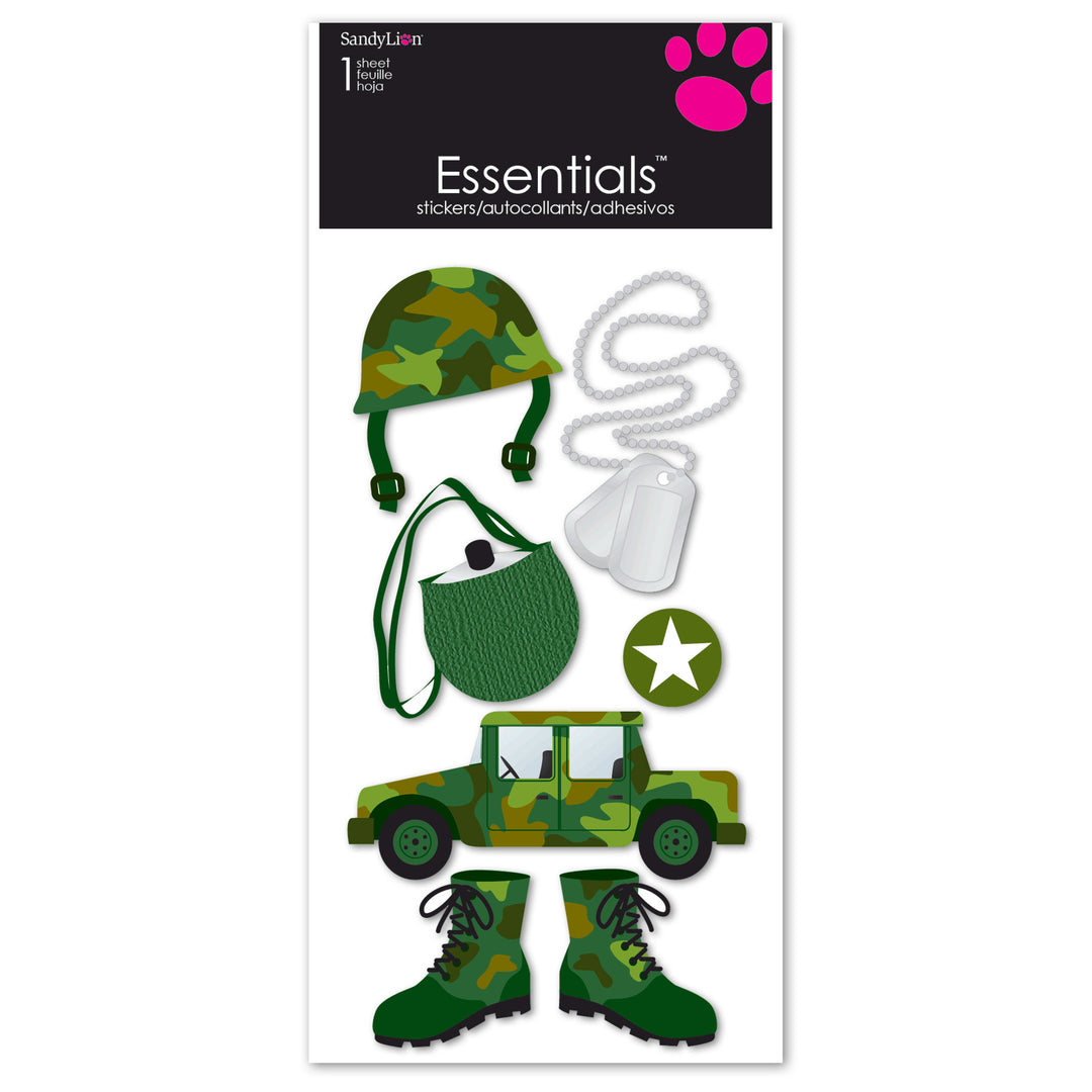 Military Essentials Dimensional Stickers
