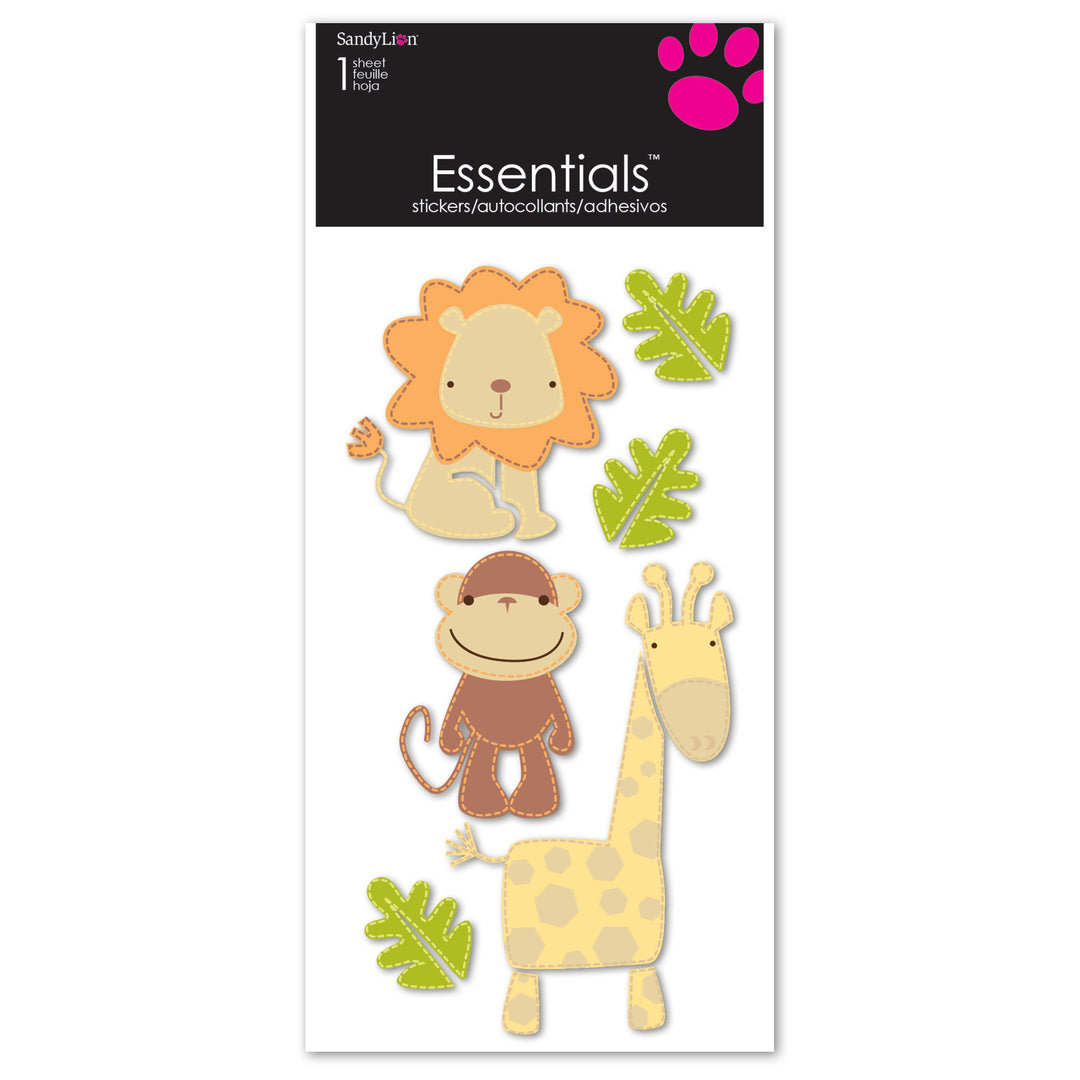 Jungle Animals Essentials Dimensional Stickers
