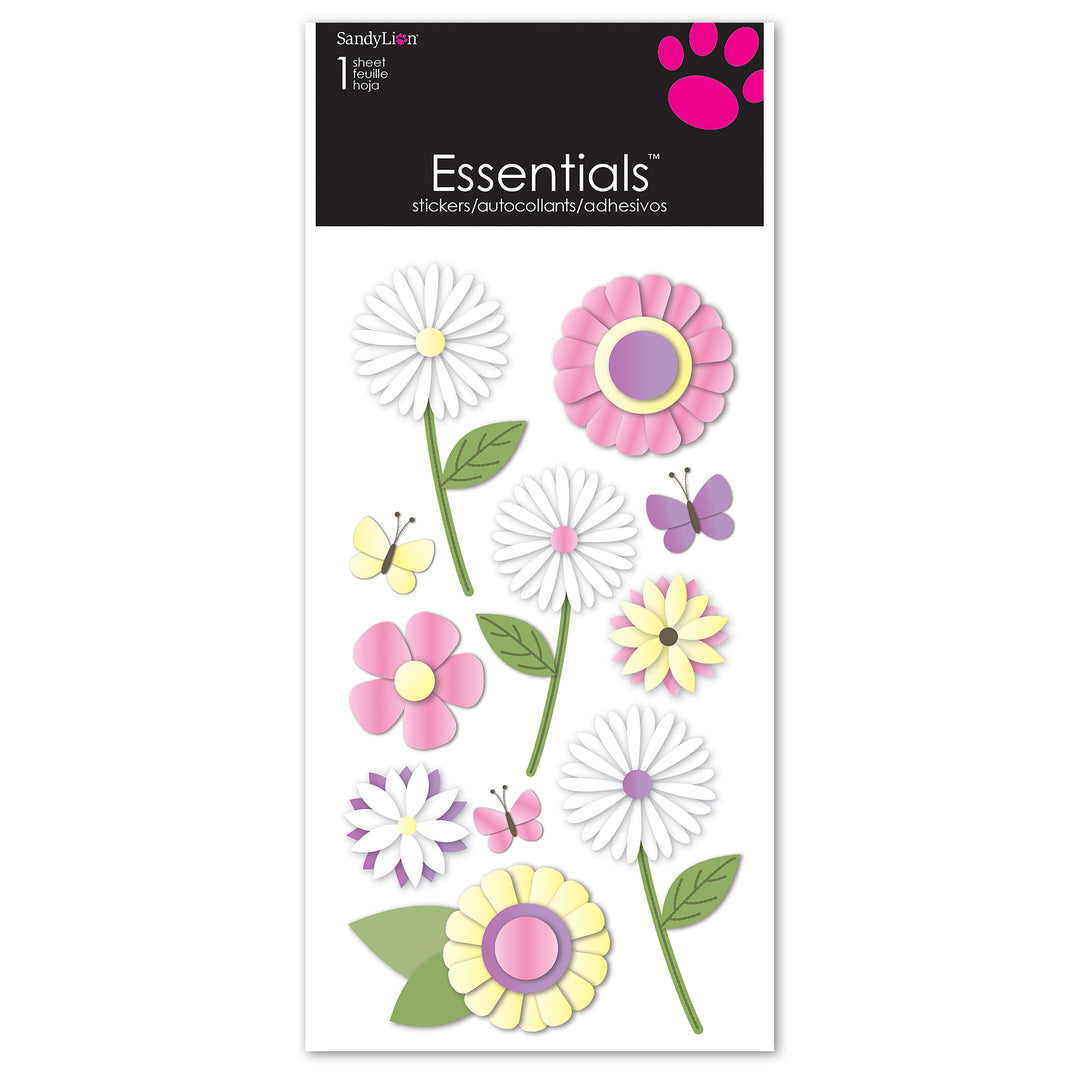 Spring Flowers Essentials Dimensional Stickers