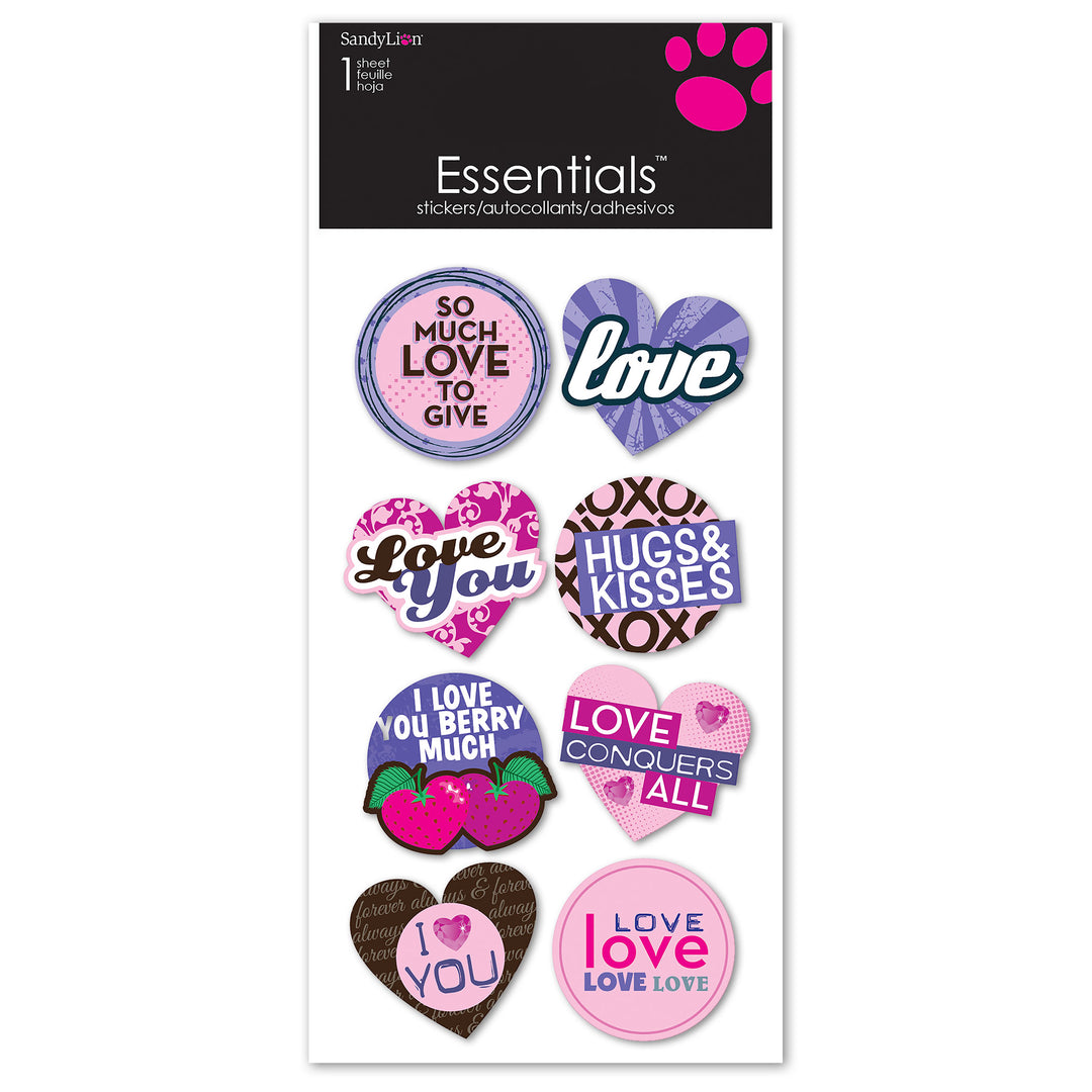 Love Essentials Dimensional Stickers
