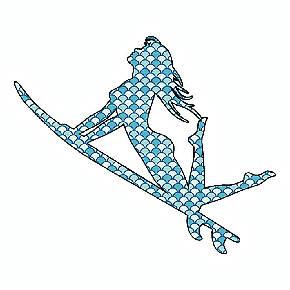 Surfing Woman Decal