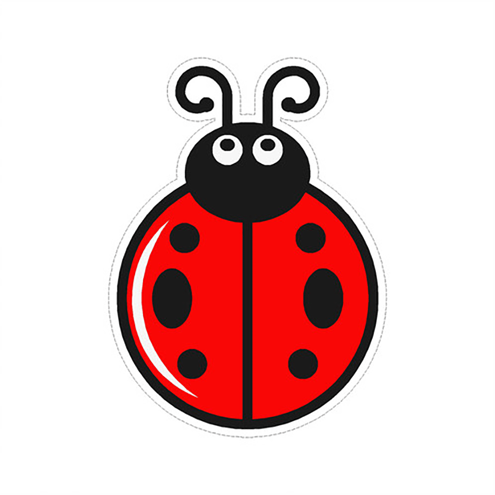 Cute Ladybug Vinyl Sticker - Ladybird Insect Decal For Car, Laptop, Or Water Bottle