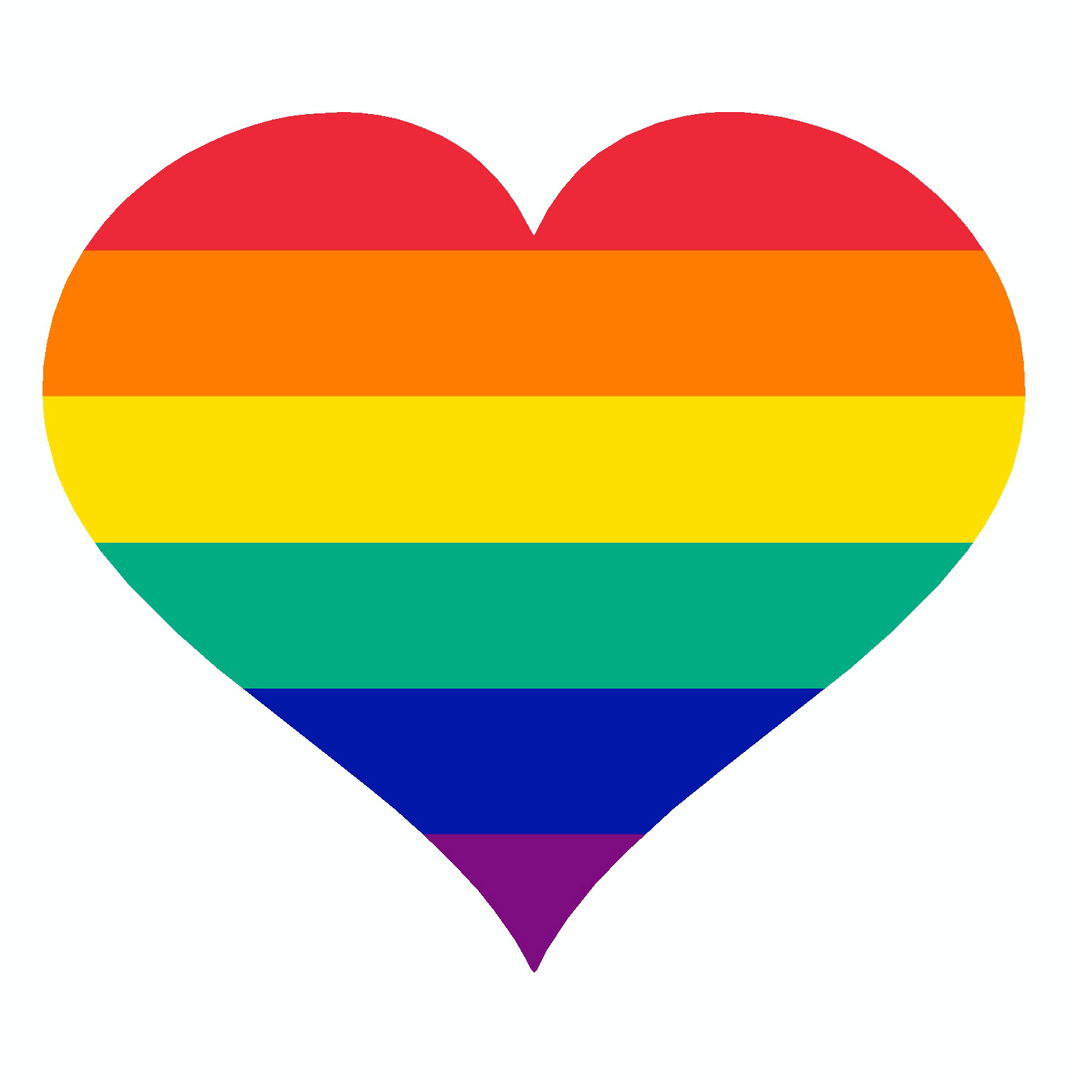 Rainbow Heart Decal