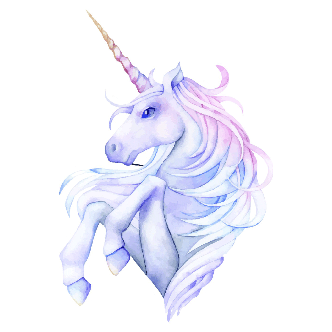 Watercolor Unicorn Decal
