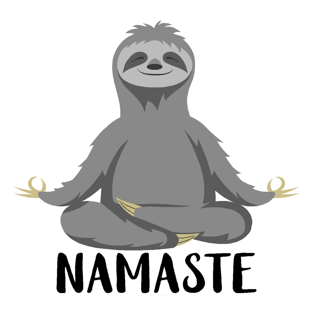 Sloth Namaste Decal