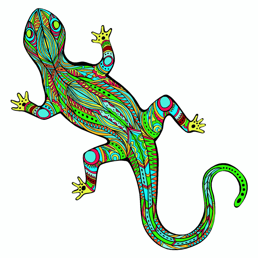 Tribal Lizard Decal