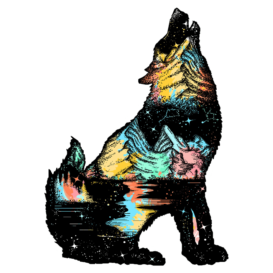 Howling Wolf Decal