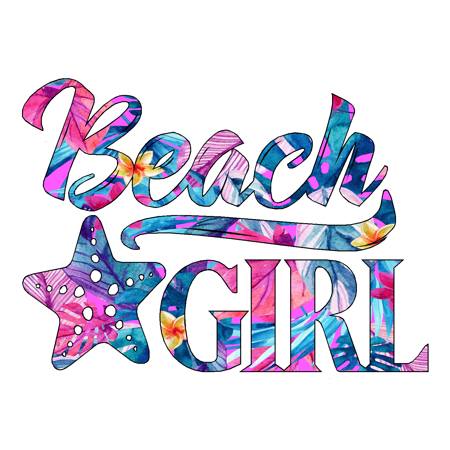 Beach Girl Vinyl Sticker Decal – Sticker Planet