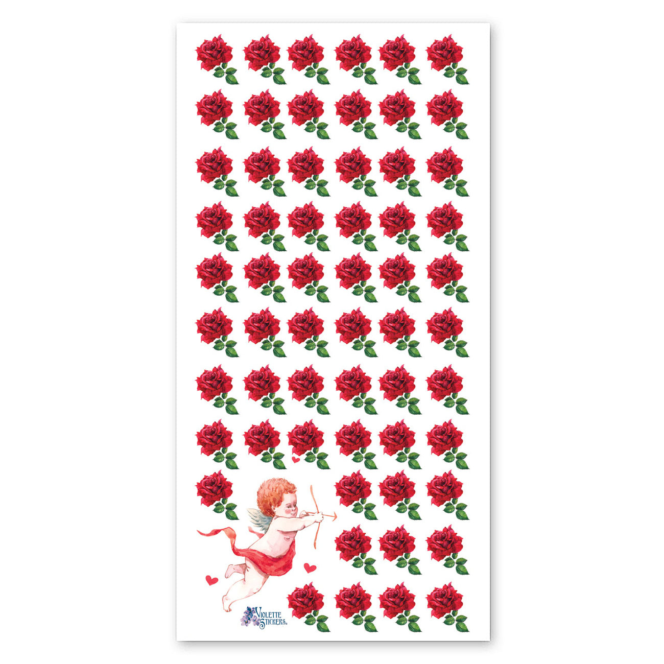 Mini Red Roses Stickers – Sticker Planet