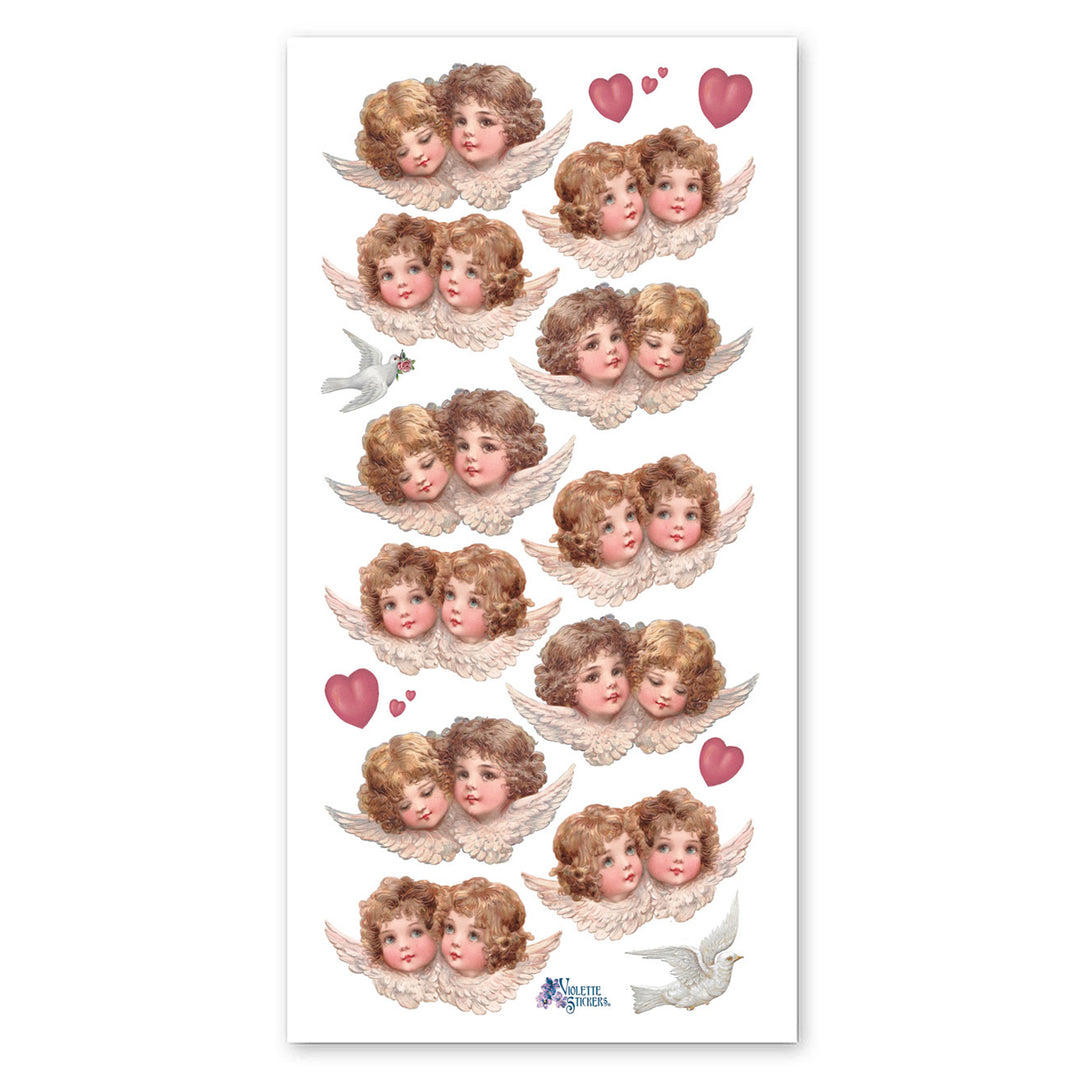 Mauve Angels Stickers