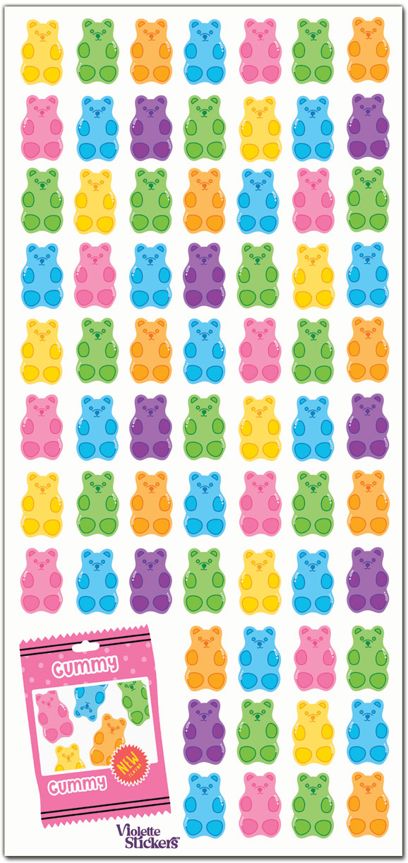 Mini Gummy Bears Stickers