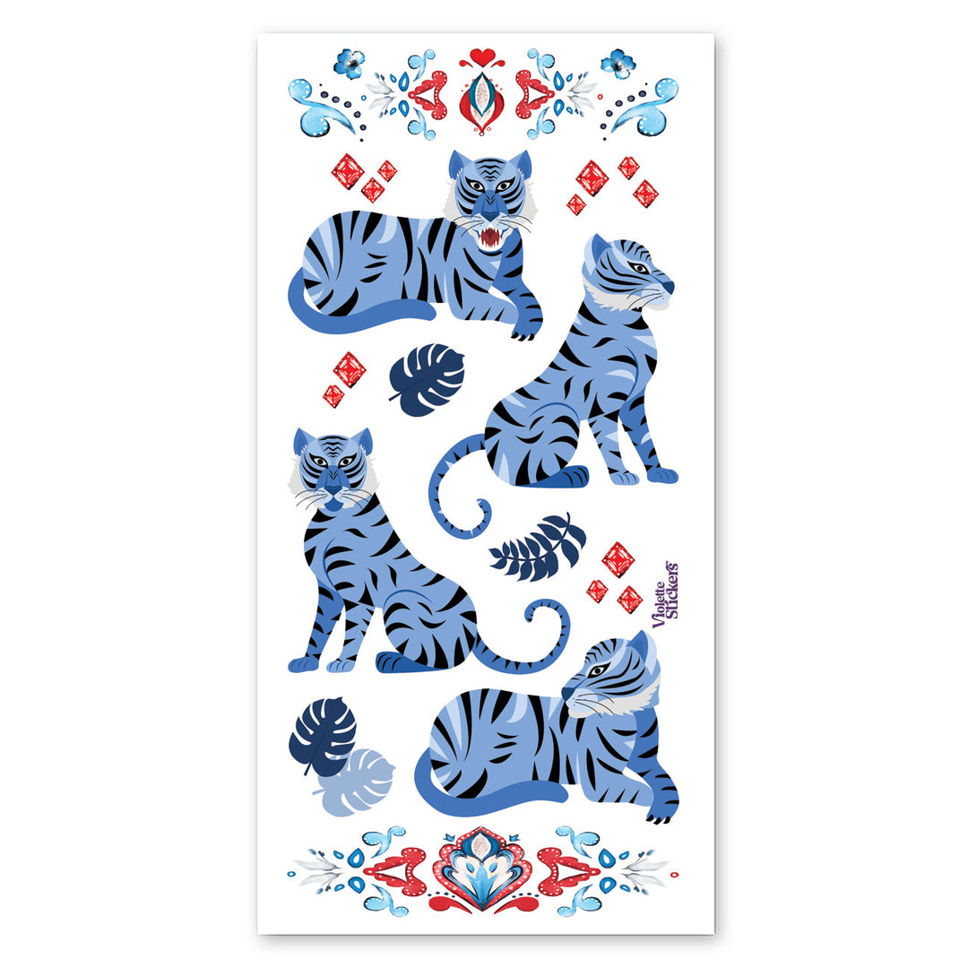 Blue Tigers Stickers