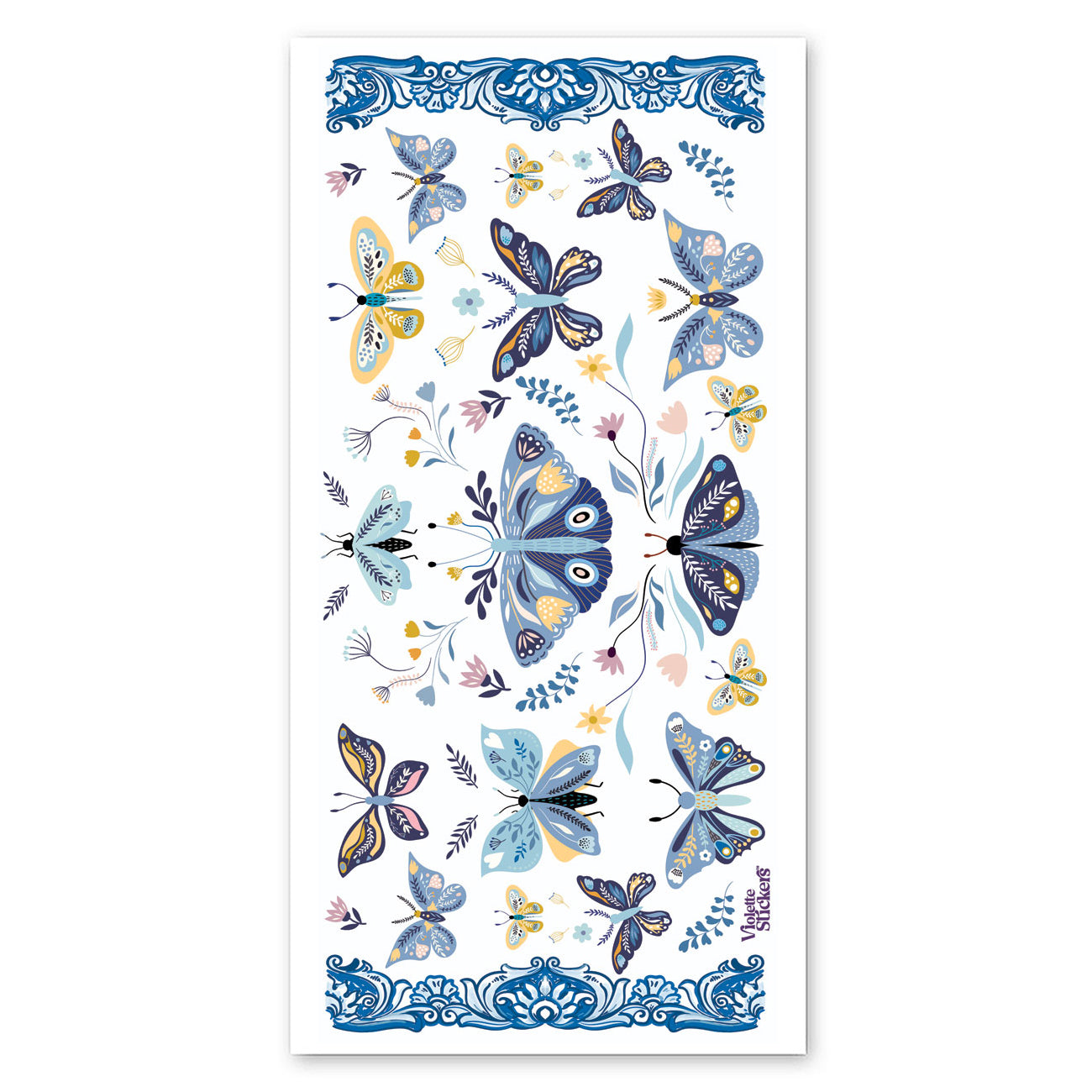 Dutch Blue Butterfly Stickers – Sticker Planet