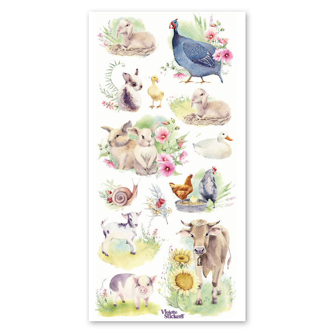 Spring Farm Stickers