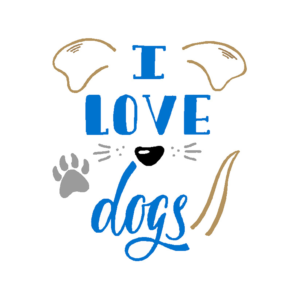 I Love Dogs Vinyl Sticker Decal