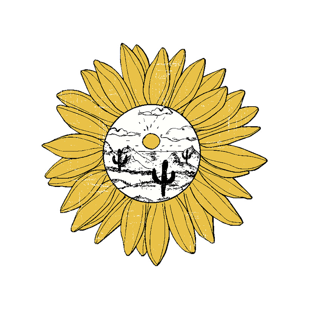 Desert Sunflower Vinyl Sticker Decal