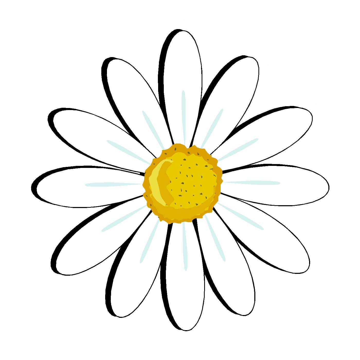 White Daisy Vinyl Sticker Decal – Sticker Planet