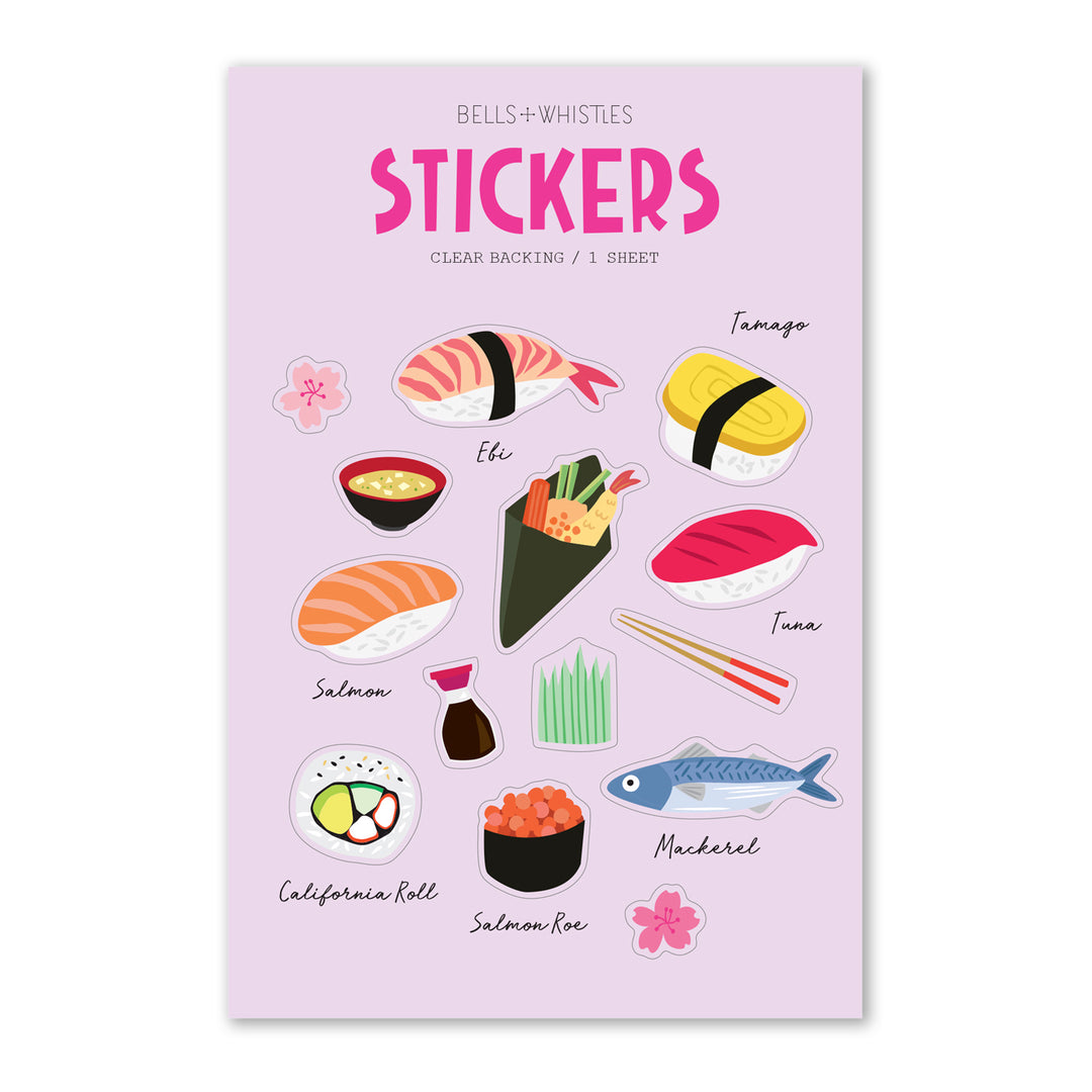 Sushi Clear Stickers