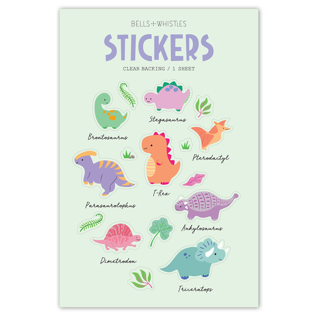 Dinosaurs Clear Stickers