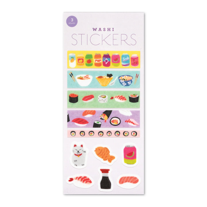 Asian Foods Washi Stickers (3 sheets)