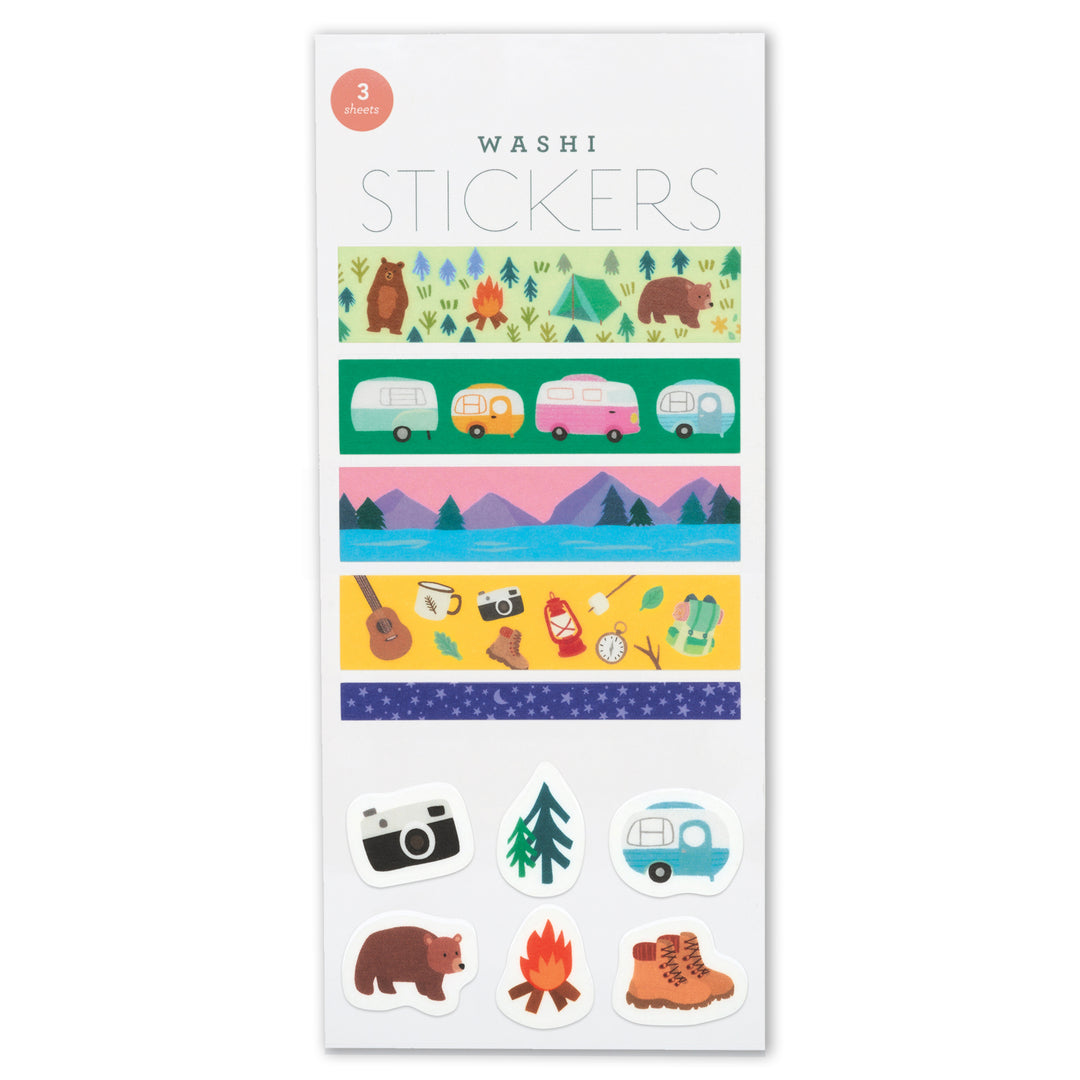 Summer Camp Washi Stickers (3 sheets)