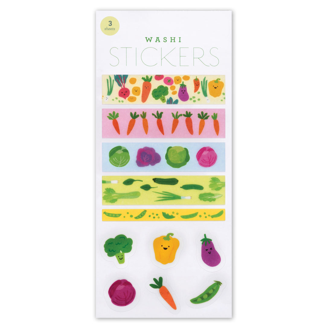 Vegetable Patch Washi Stickers (3 sheets)