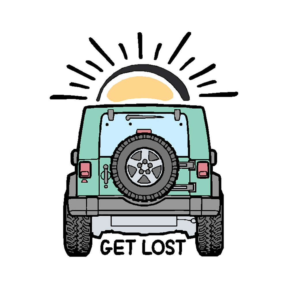Get Lost Jeep Vinyl Sticker Decal