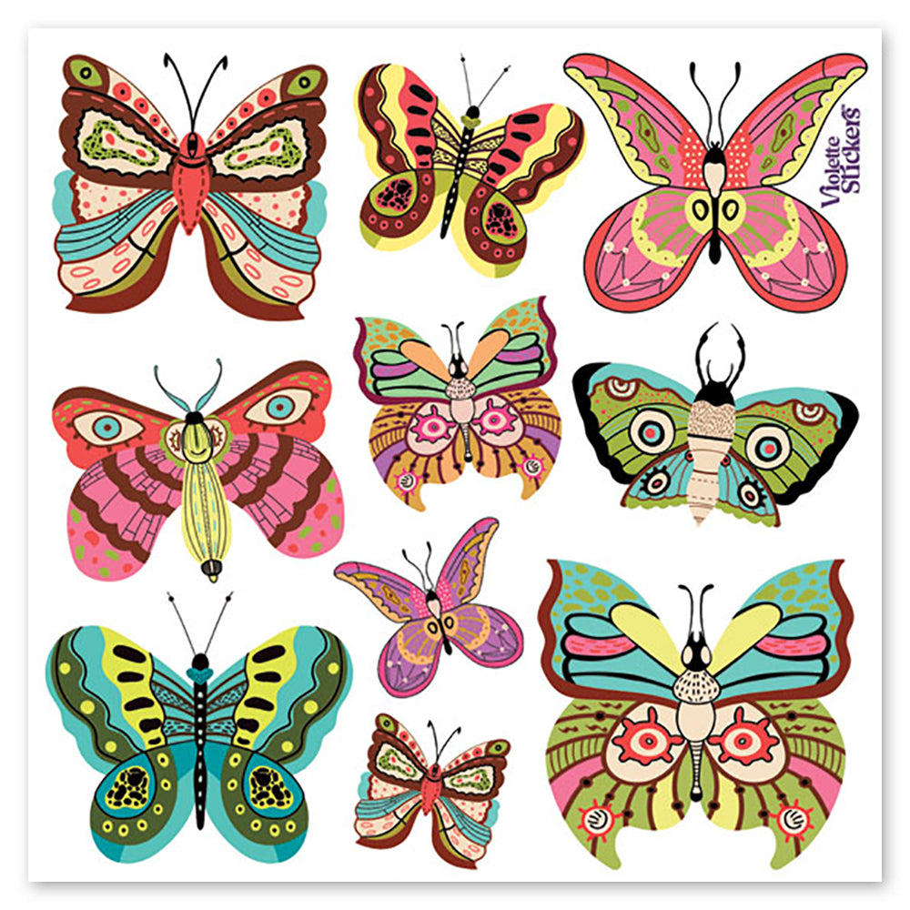 Clay Butterflies Stickers