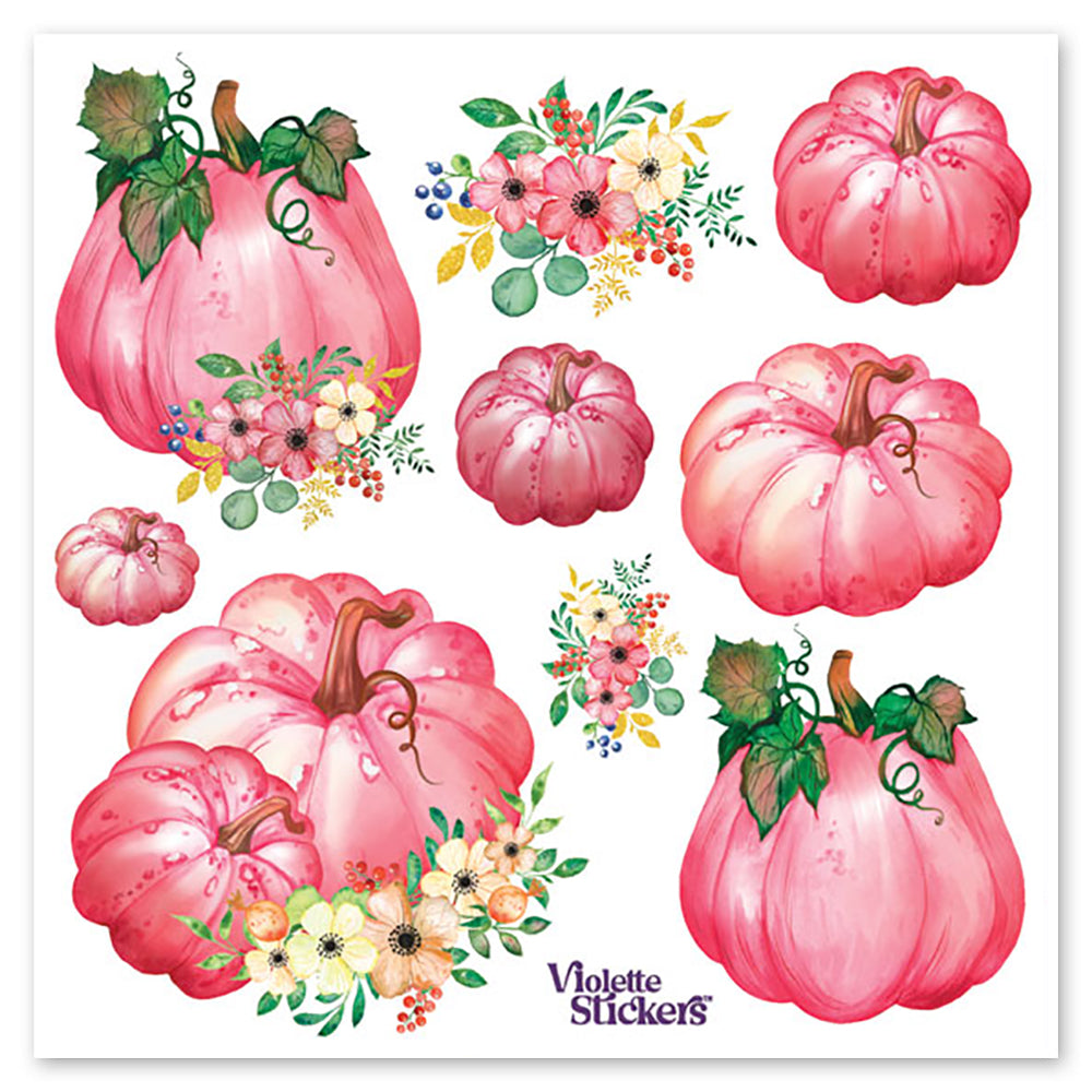 Pink Pumpkins Stickers