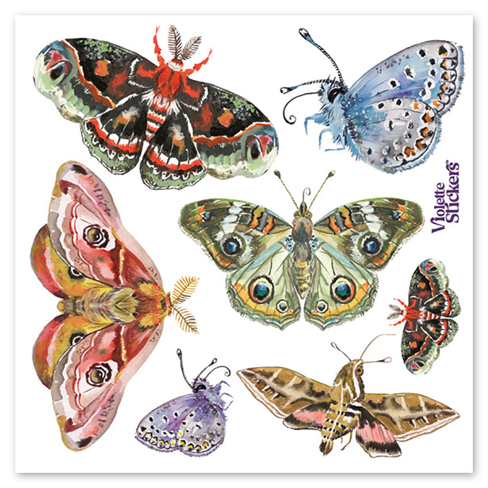 Night Moths Stickers – Sticker Planet