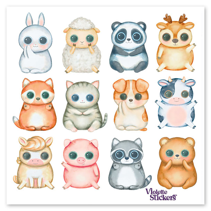 Big-Eyed Animals Stickers – Sticker Planet