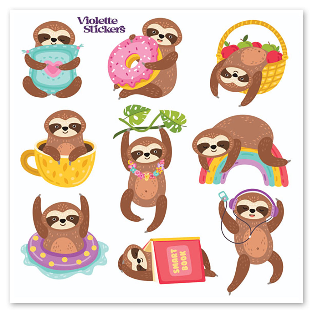 Cheery Sloths Stickers