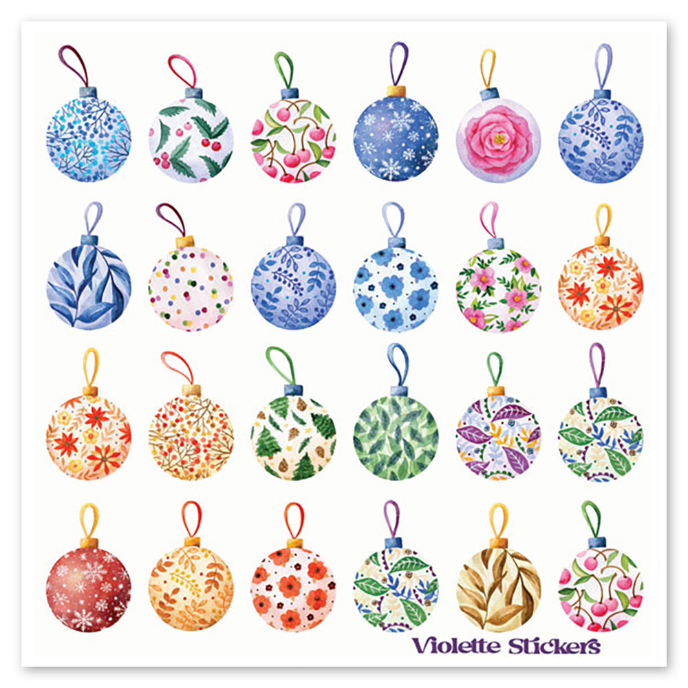 Christmas Ball Ornaments Stickers
