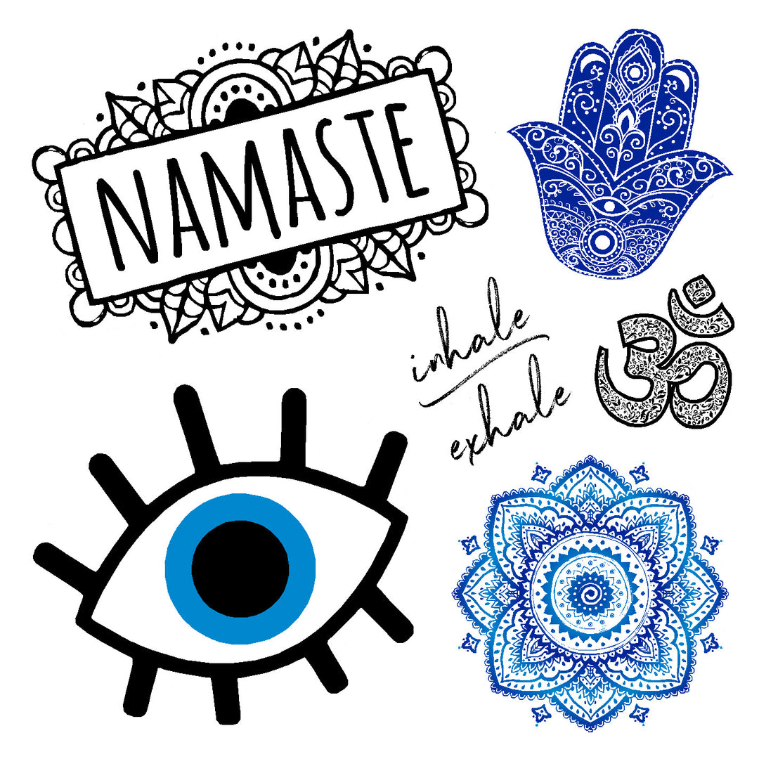 Namaste Vinyl Sticker Decal Set