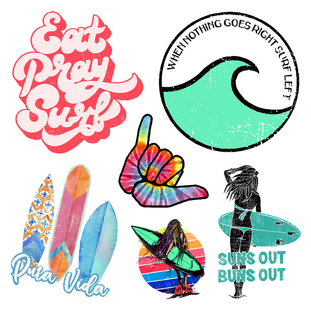 Large Surf Sticker Cool Surf Stickers
