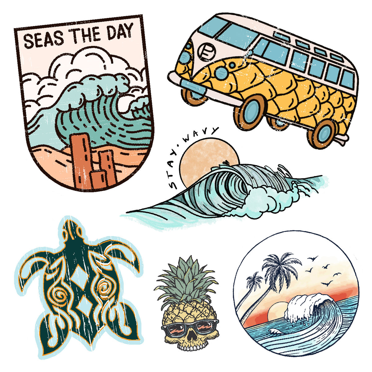 Seas the Day Vinyl Sticker Decal Set – Sticker Planet