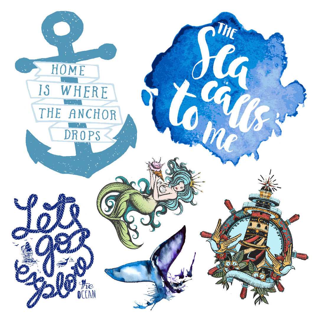 Sea Living Vinyl Sticker Decal Set